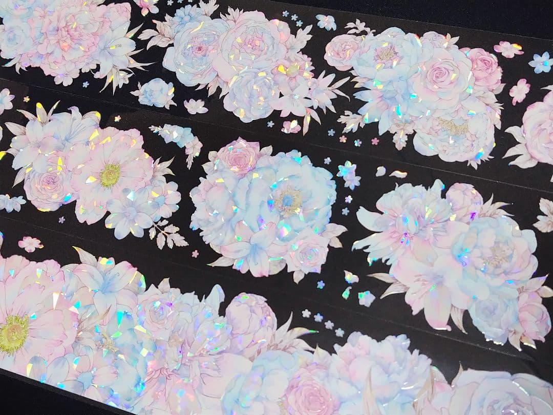 切売 742★ 海外 マスキングテープ マステ PET 装飾 花 贝壳光