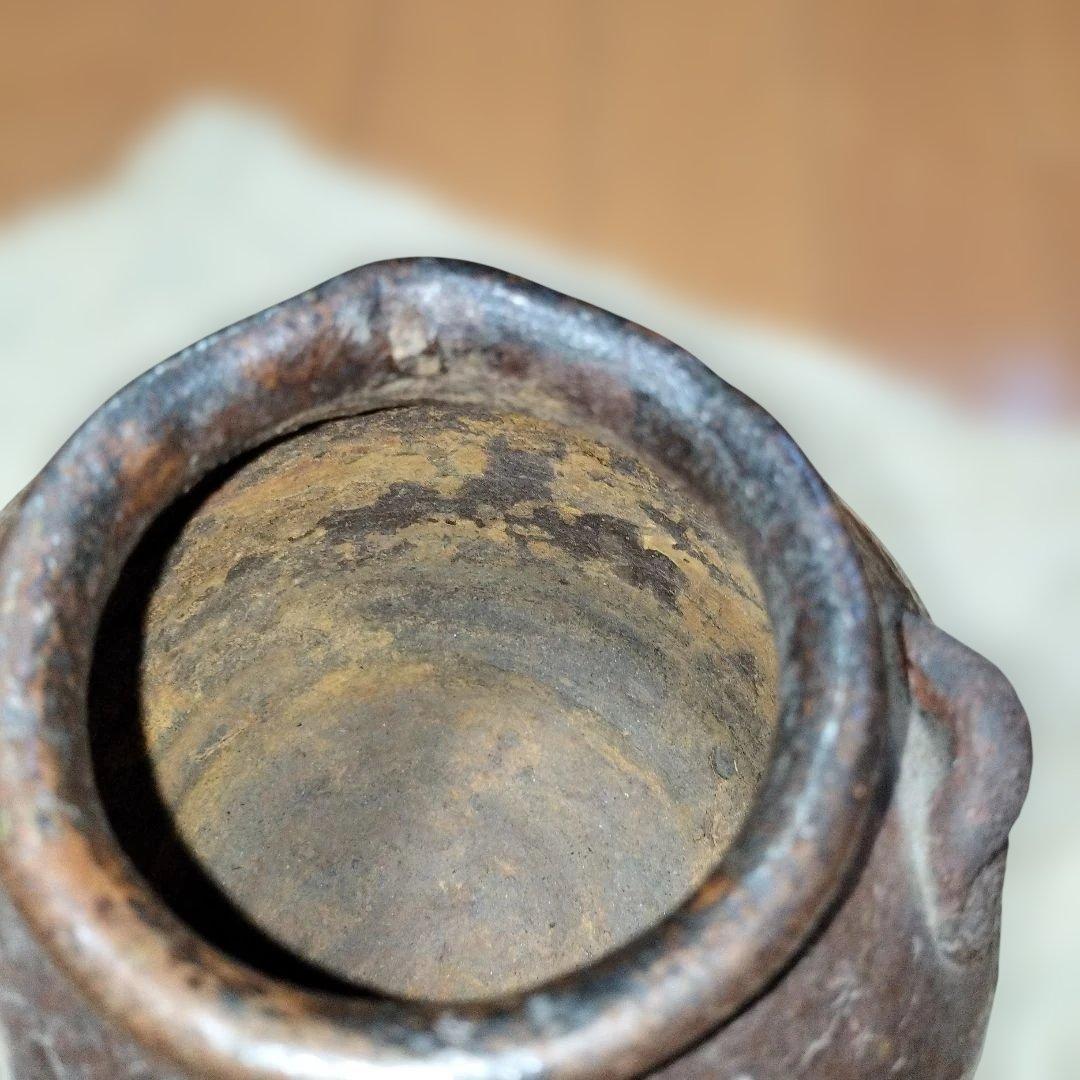 古美術　越前鉄漿壺　御歯黒壺　桃山時代　箱付き