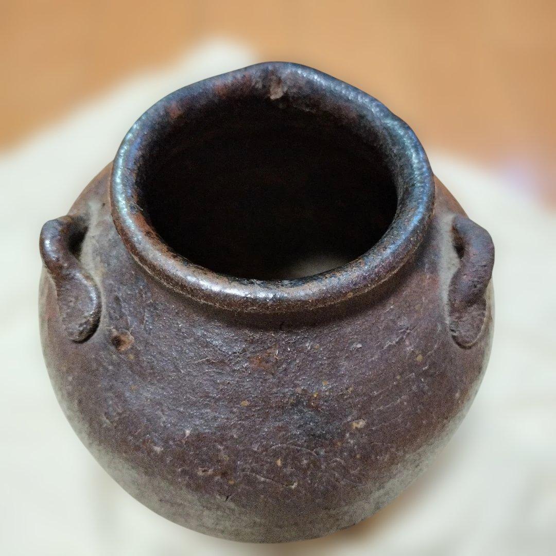 古美術　越前鉄漿壺　御歯黒壺　桃山時代　箱付き