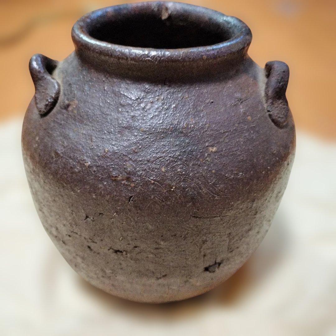 古美術　越前鉄漿壺　御歯黒壺　桃山時代　箱付き