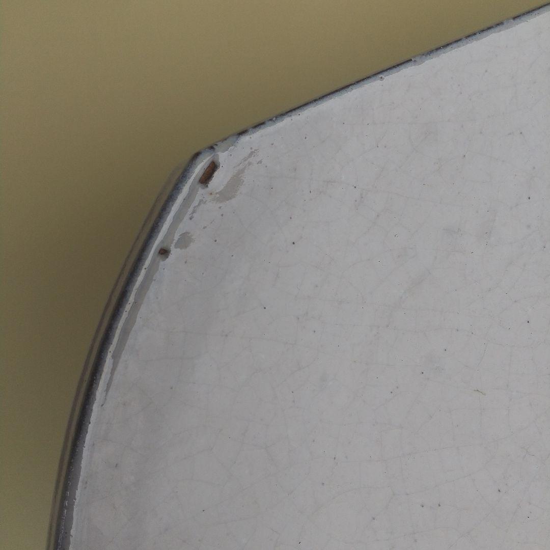 萩焼　新庄貞嗣　萩白釉台皿　長期保管品　個展カタログ付き