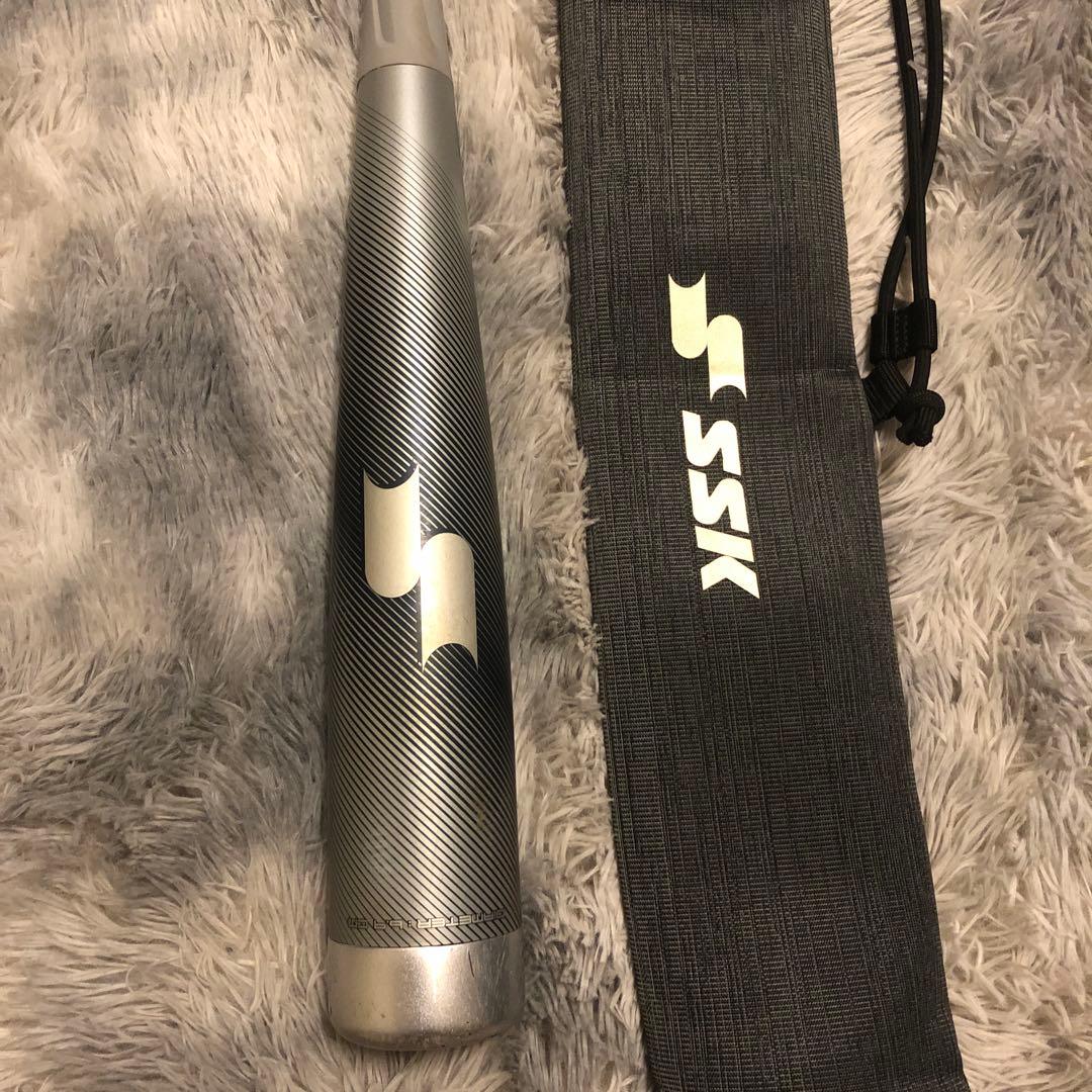 SSK mm23 軟式バット シルバー バットケース付き