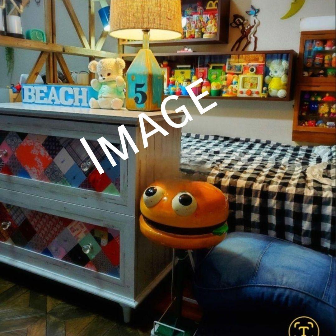 ヴィンテージ ハンバーガー パッチ 1体のみ。 ハンバーガー オブジェ