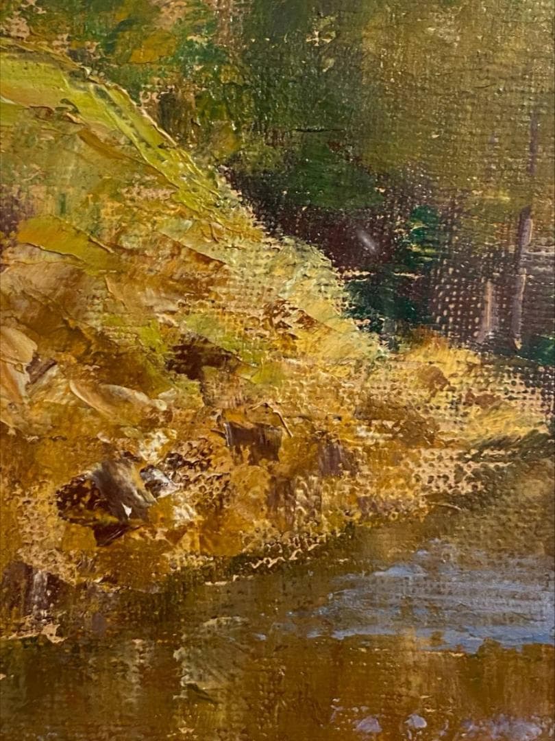 「真作」服部保「トレド」風景画　油絵　絵画　油彩画　直筆サイン　F2号