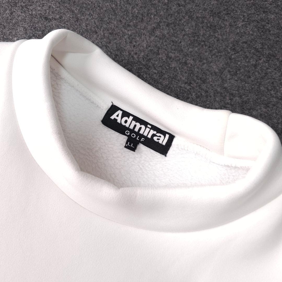 近年 アドミラルゴルフ 秋冬 ダンボールニット プルオーバートレーナー 白 LL