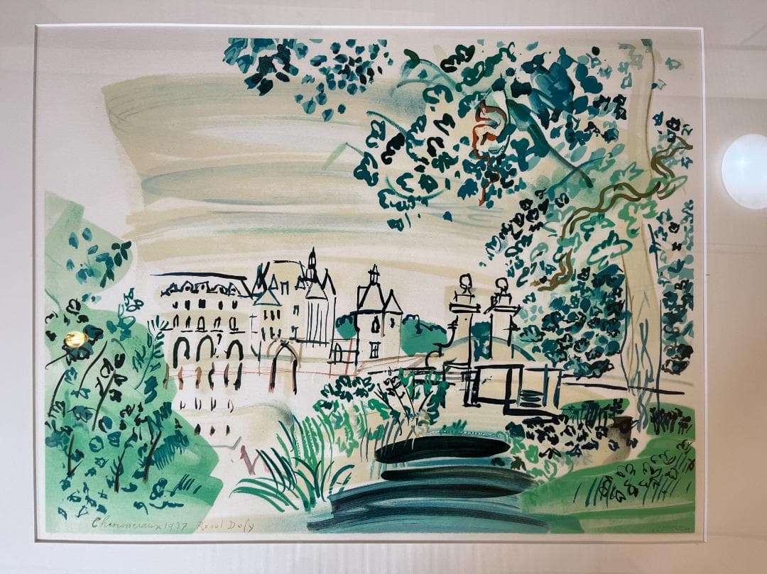 ラウル・デュフィ『シュノンソー』版画 額装済み【サイン・版元刻印 有】