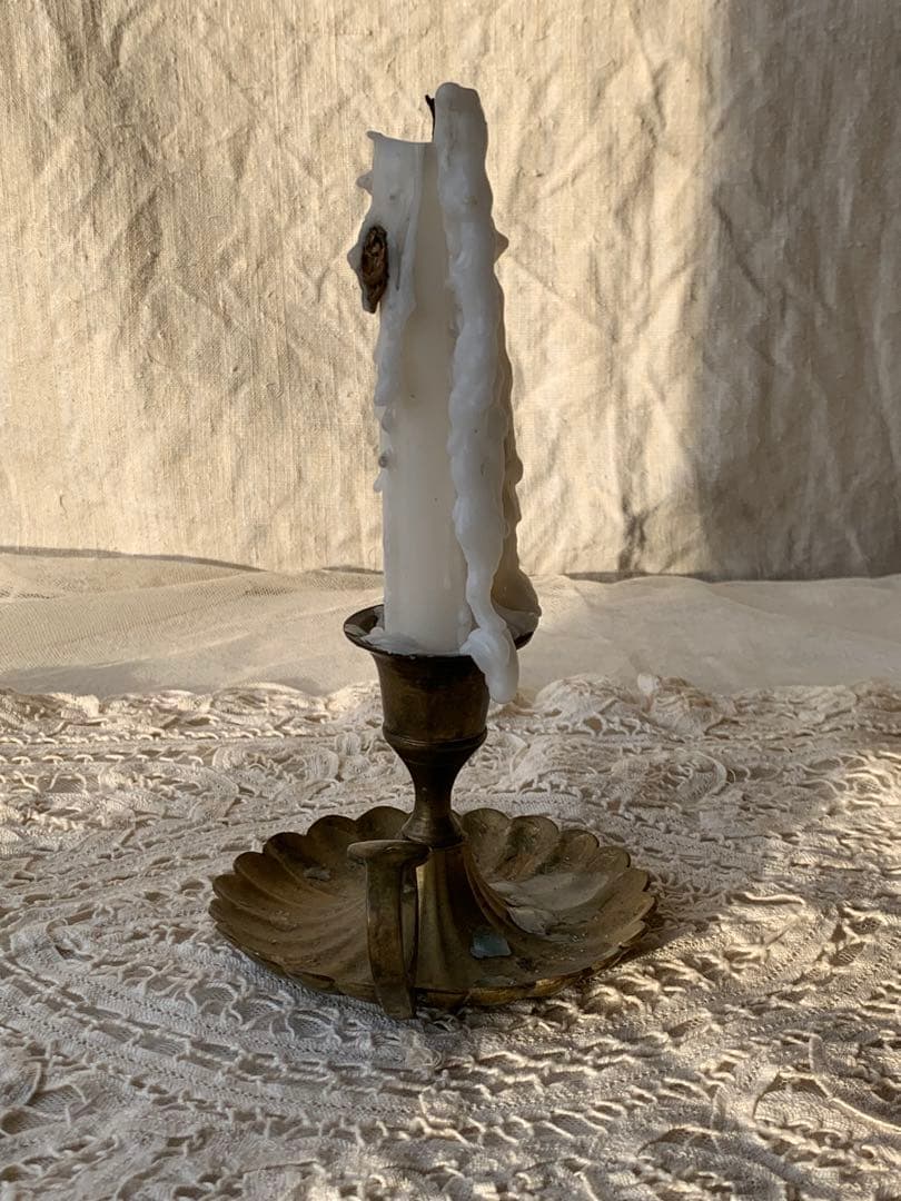 フランスアンティーク 真鍮 蝋台 キャンドルスタンド