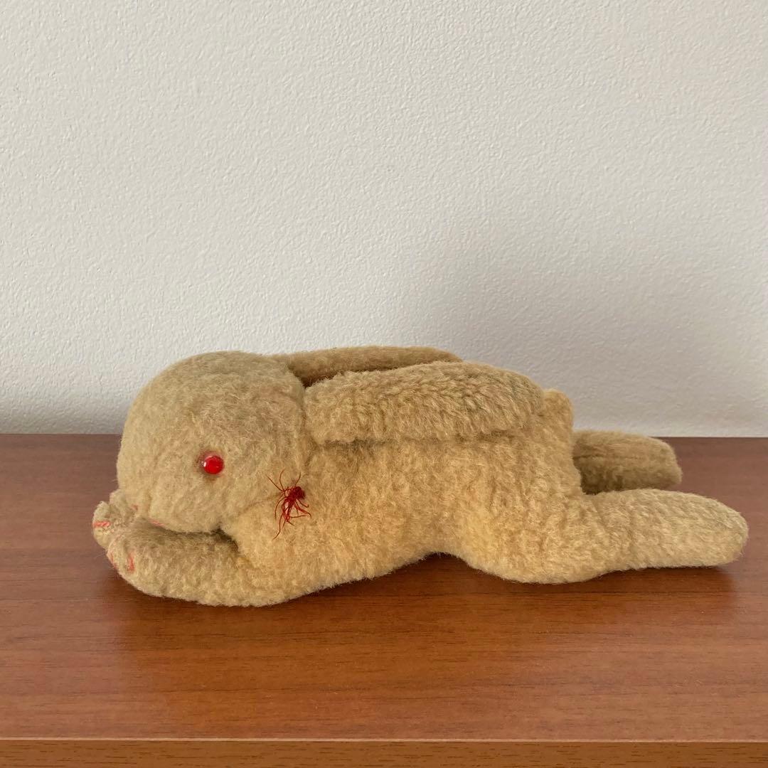 赤い目のウサギ　ぬいぐるみ　ドイツ　ヴィンテージ
