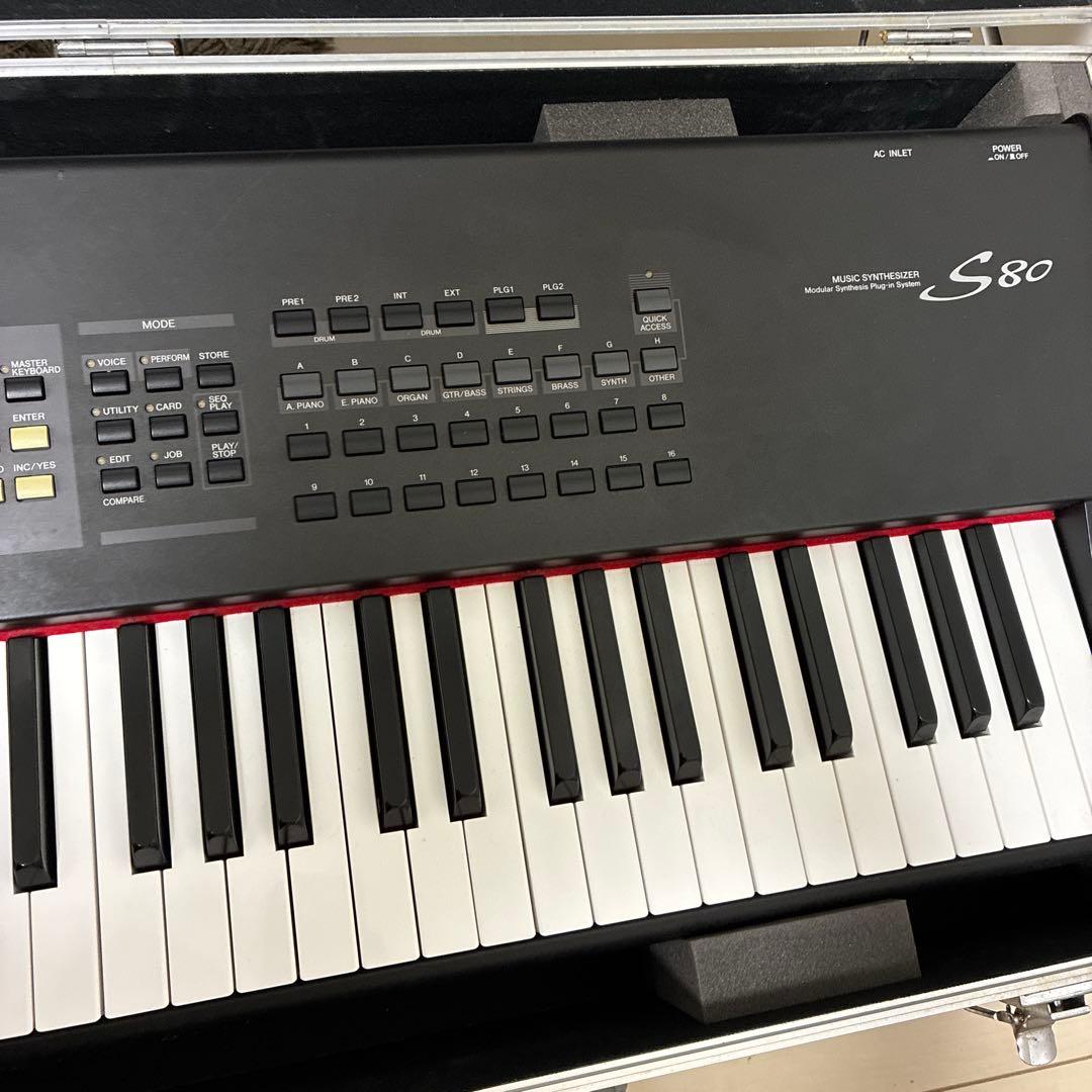 【88鍵シンセ】ヤマハS80 シンセサイザー 88鍵 ピアノ鍵盤ヤマハのケース付