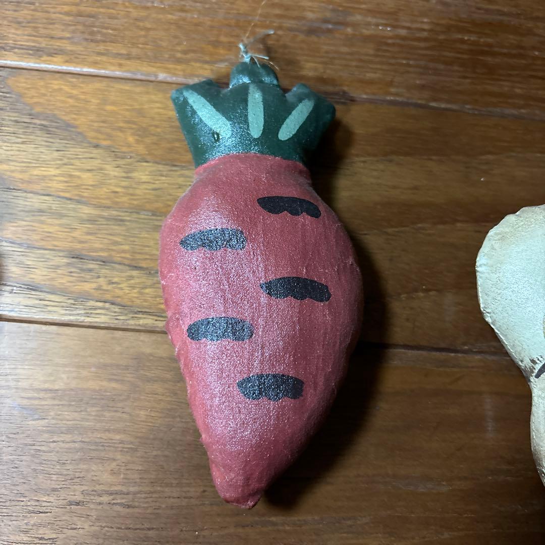 フルーツ型レザー風キーホルダー6個セット　アンティーク