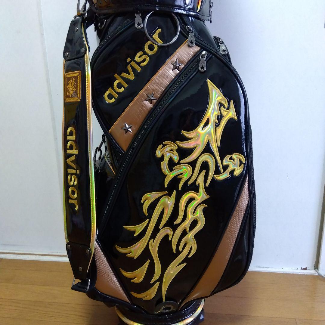 アドバイザー advisor 昇龍☆キャディバッグ エナメル ブラック 龍