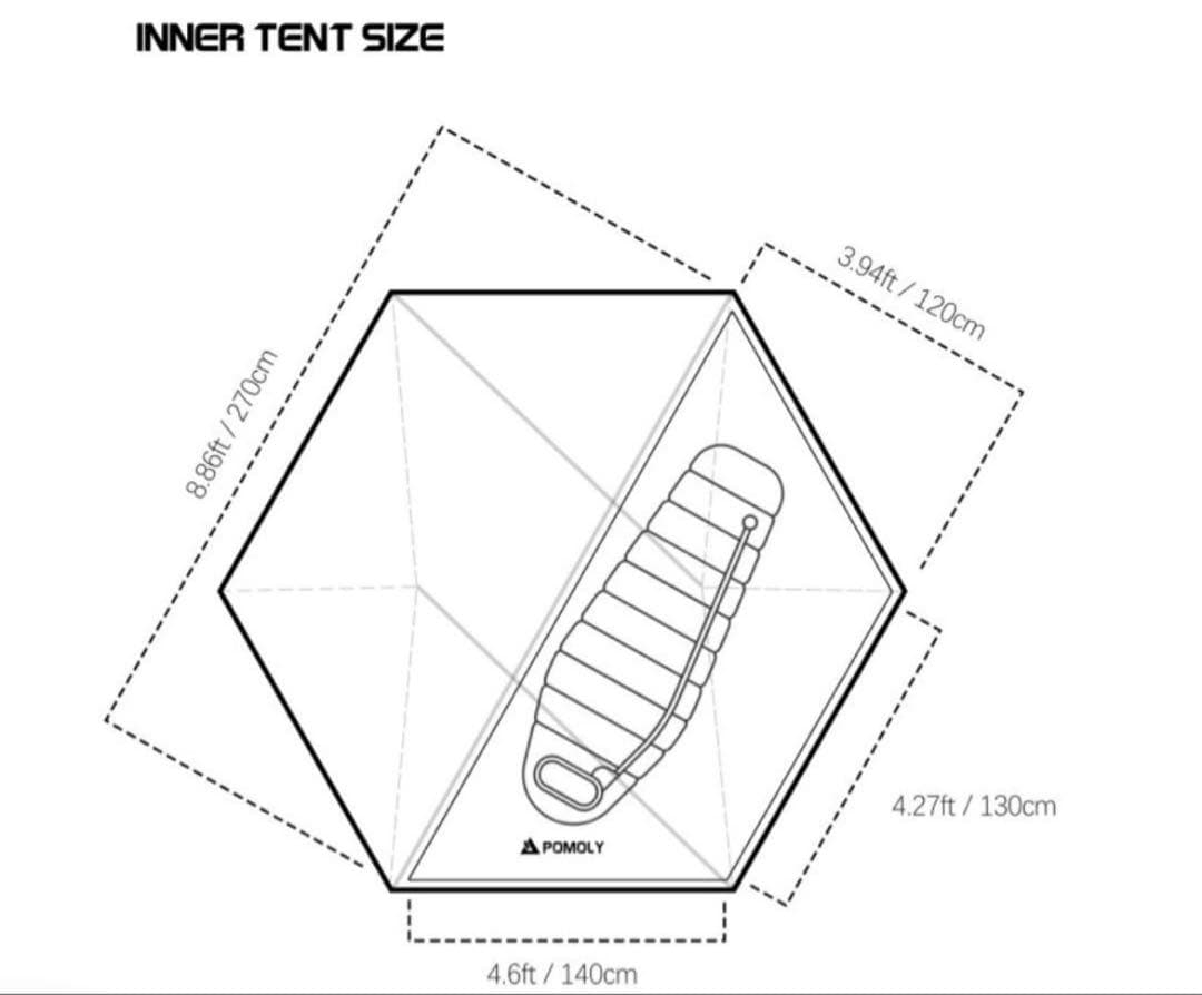 POMOLY Dune Solo 軽量 1人用 ドーム型テント