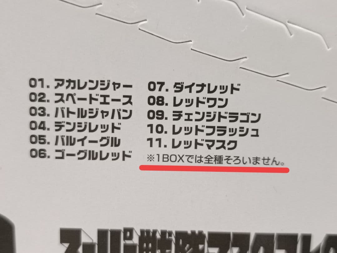 スーパー戦隊マスクコレクションⅠ〜赤の伝説〜8個入りBOX ２箱セット