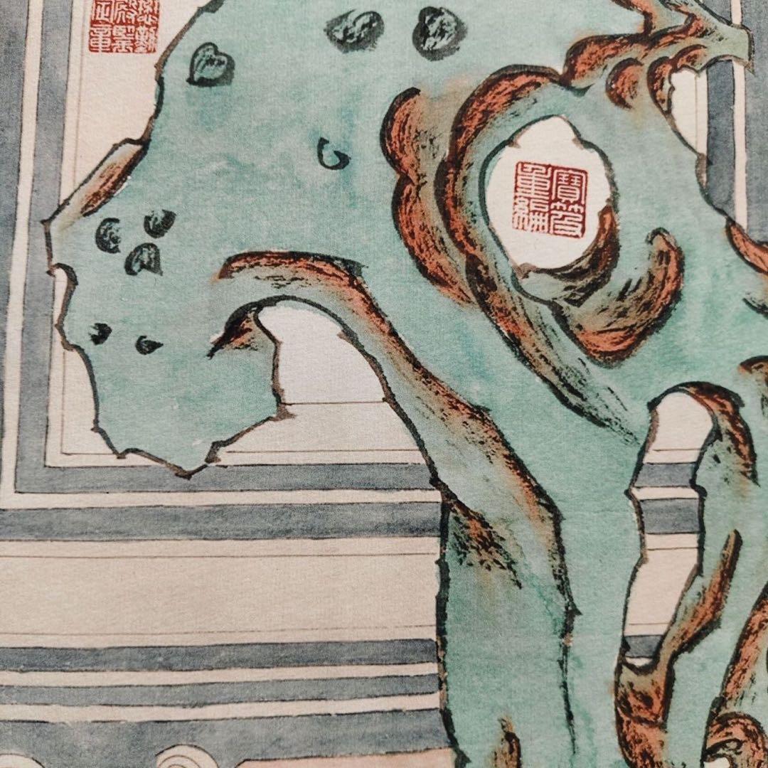 郎世寧 仙宮仕女図　中堂掛け軸　中国宮廷人物画　宣紙　書画工芸