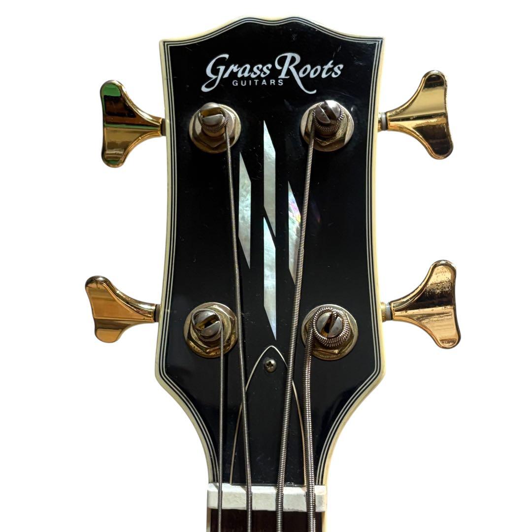 レフティー 左利き GrassRoots レスポール ベース 白 ソフトケース付