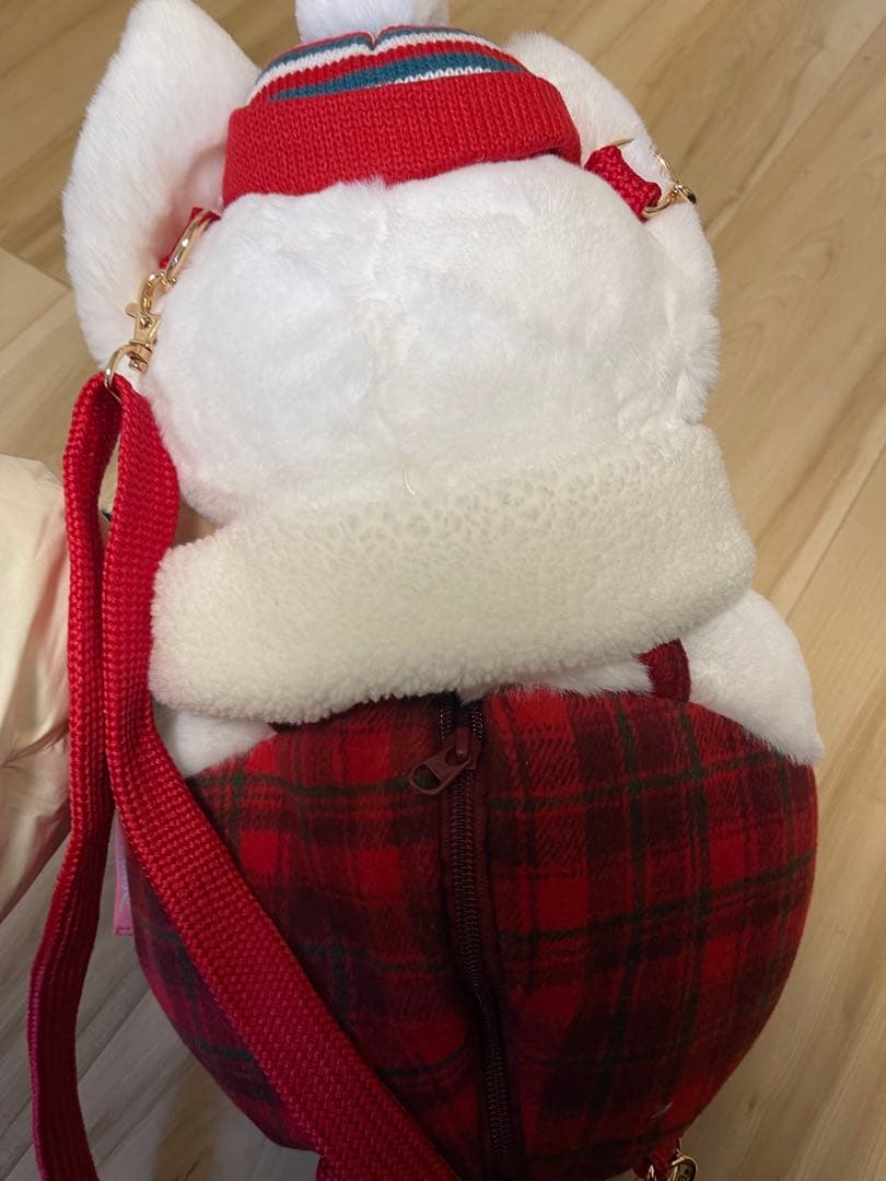 上海ディズニー　リーナベル　ぬいぐるみバックパック　クリスマス雪だるまリュック