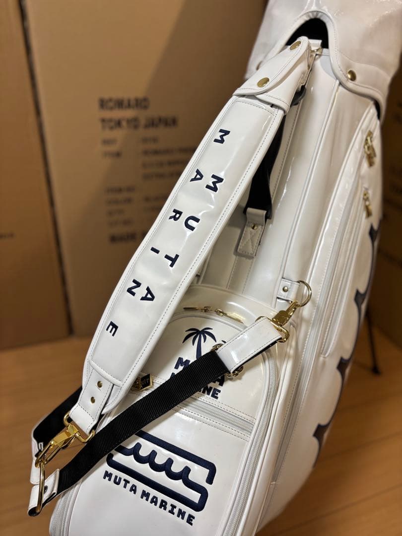 muta MARIN ムータマリン エナメル スタンドキャディバッグ 灯台 美品