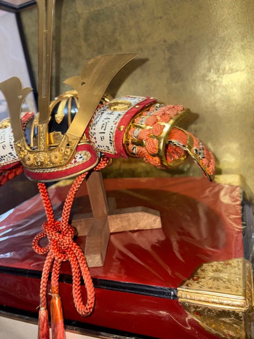 【重要無形文化財指定甲冑師森崎昌弘作】黒漆塗二十二間総覆輪桧垣付 阿古陀形冑