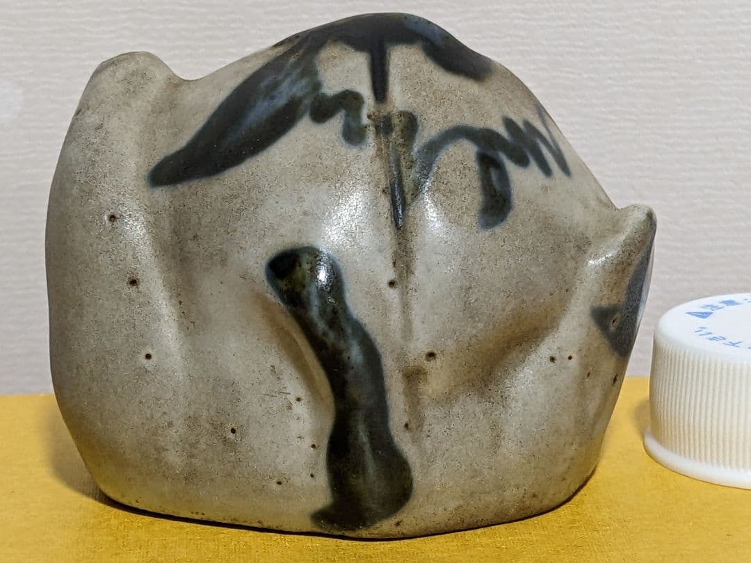 ⭐朝鮮陶磁 李朝中期 染付 桃形 水滴 文房四宝 コレクション骨董品アンティーク