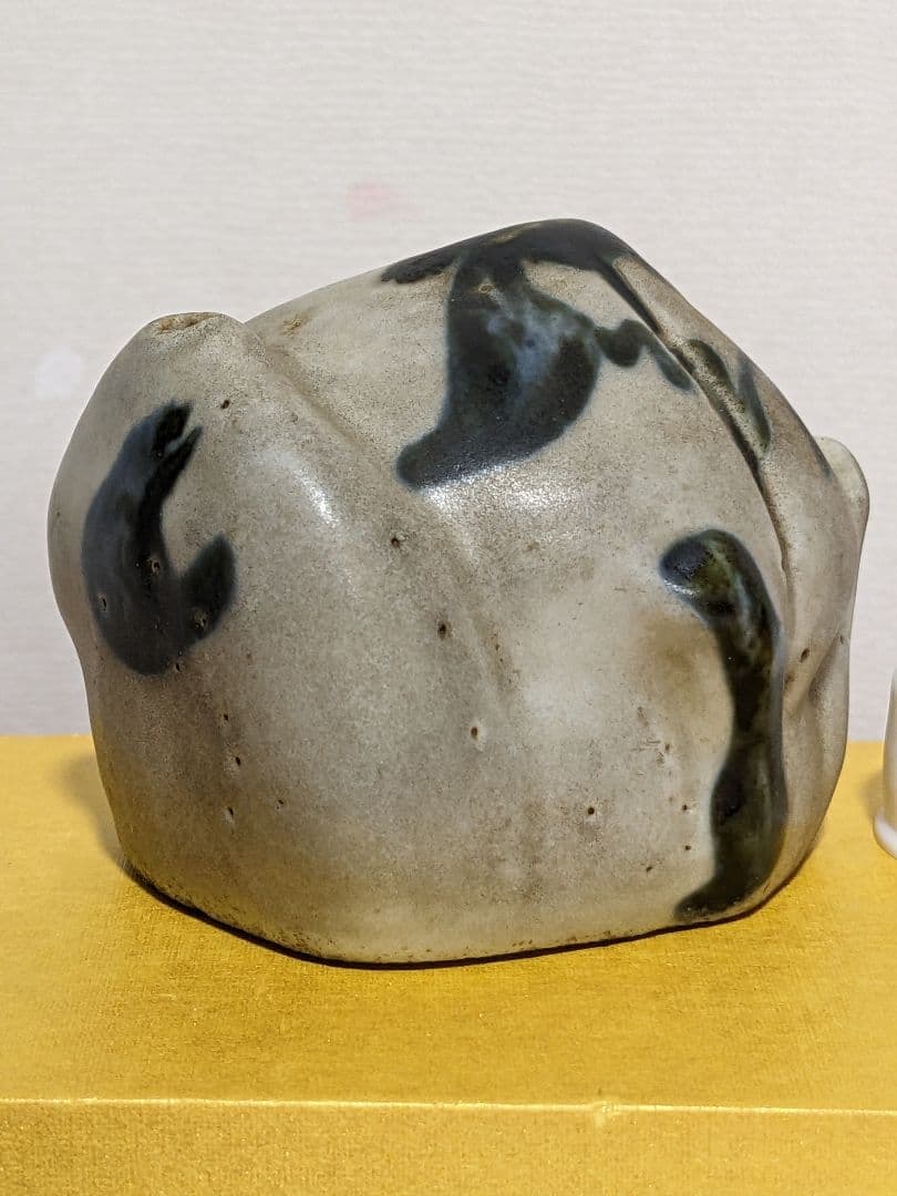 ⭐朝鮮陶磁 李朝中期 染付 桃形 水滴 文房四宝 コレクション骨董品アンティーク