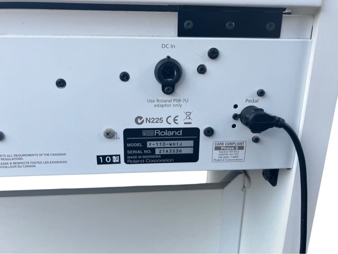 【美品】ローランド 電子ピアノ F-110-WHCJ 2010年製 ホワイト 白