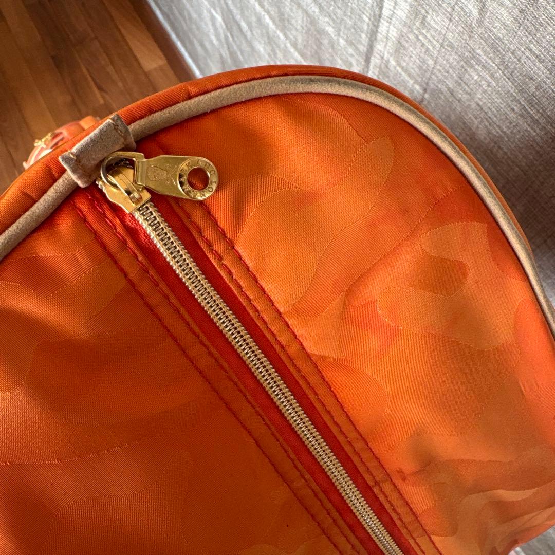 マークアンドロナ 迷彩 カモフラ ゴルフ キャディバッグ オレンジ