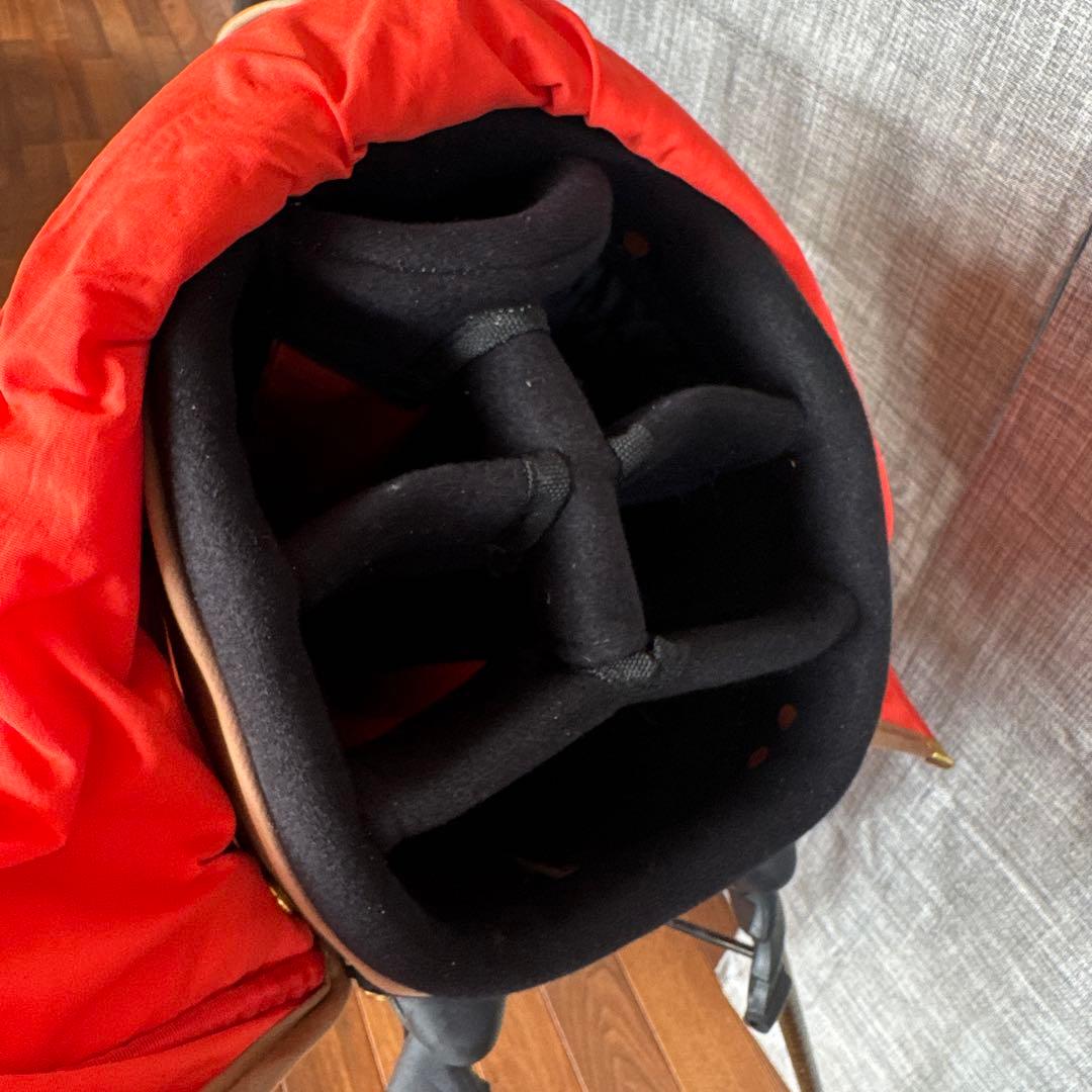 マークアンドロナ 迷彩 カモフラ ゴルフ キャディバッグ オレンジ