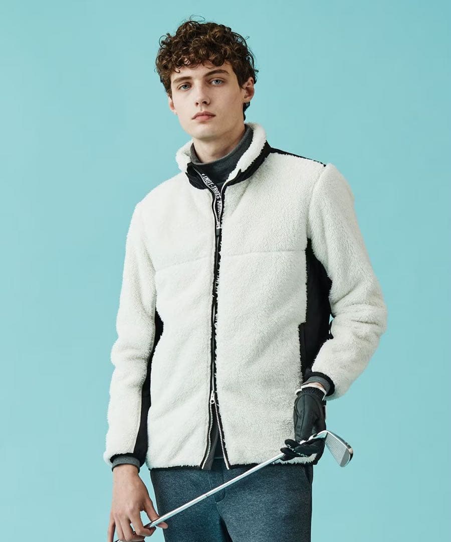 【新品タグ付き】23区GOLF ジャケットM ゴルフウェア ホワイトボアアウター