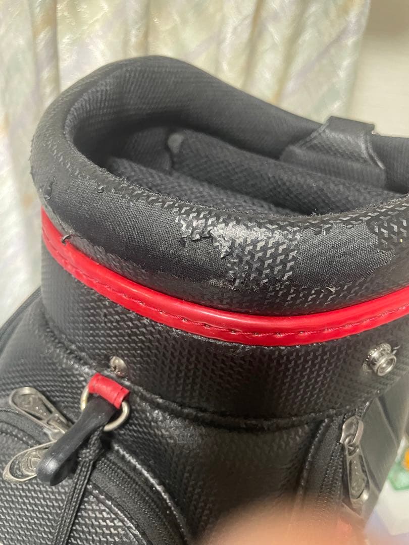 Lexus ゴルフバッグ・キャディバッグ 黒/赤　蓋あり