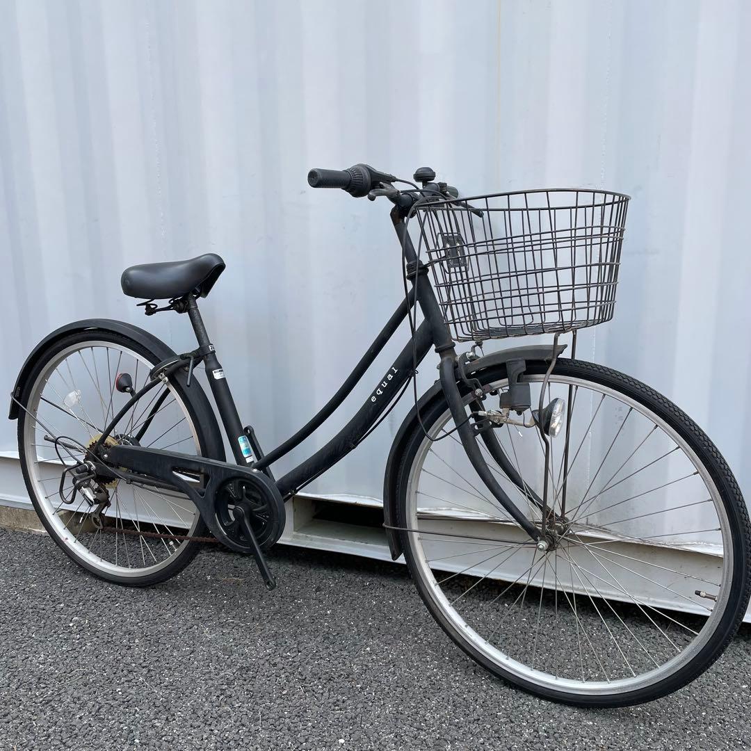 【都内/千葉市引取】ママチャリ 26インチ自転車 カゴ/鍵/ライト/6段変速付