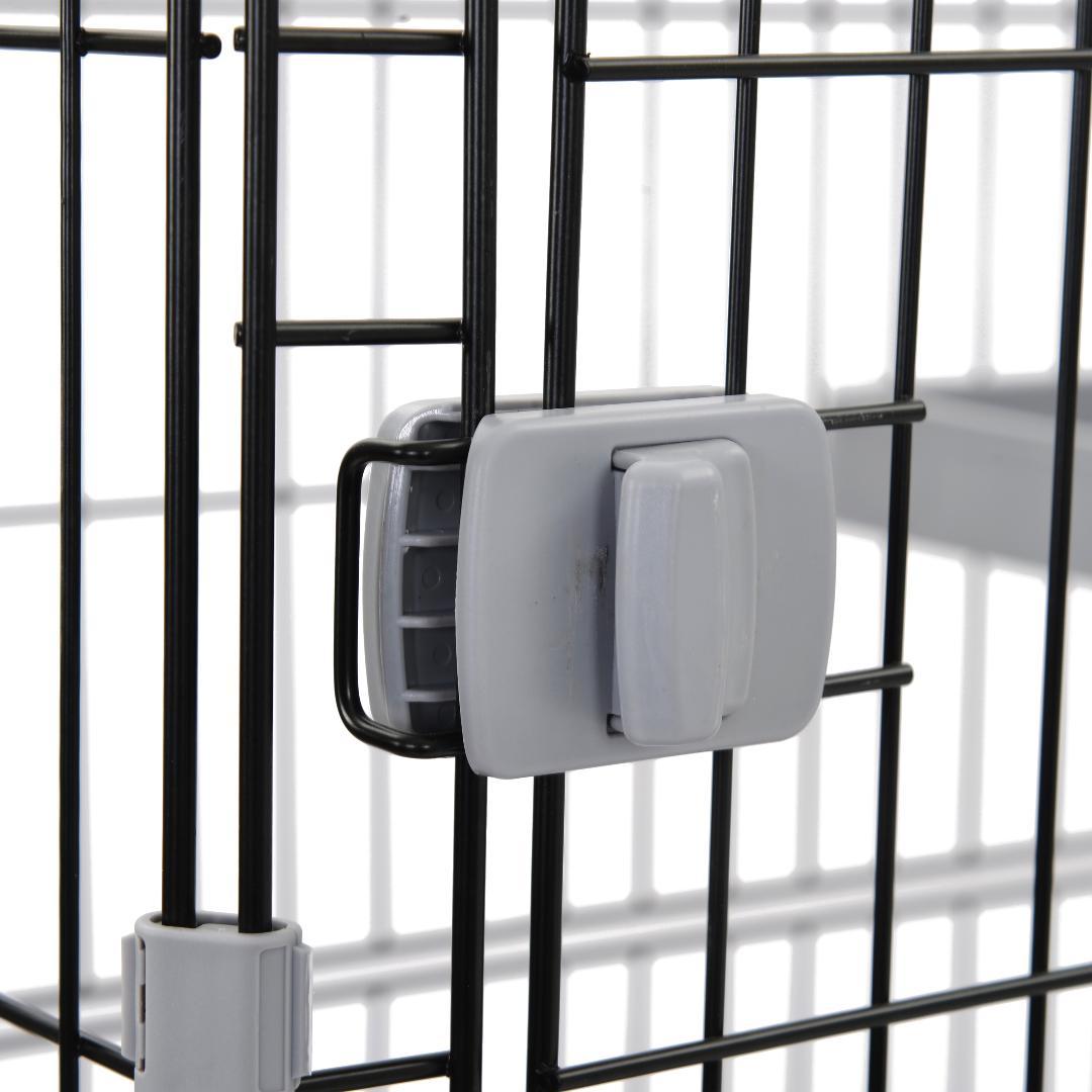 【グレー】猫 ケージ キャットケージ 2段 猫ゲージ 多段 脱走防止ペットケージ