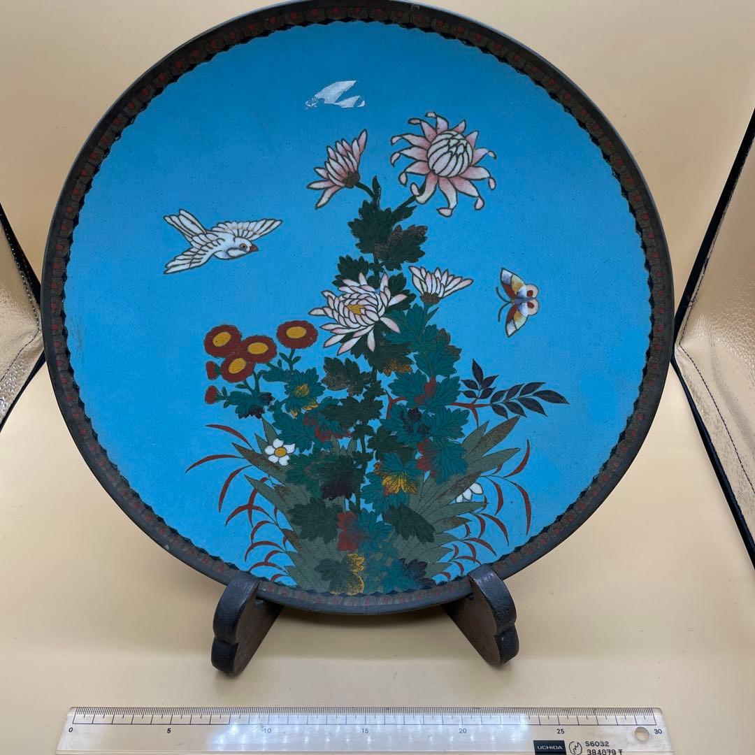 七宝皿 明治時代 骨董品