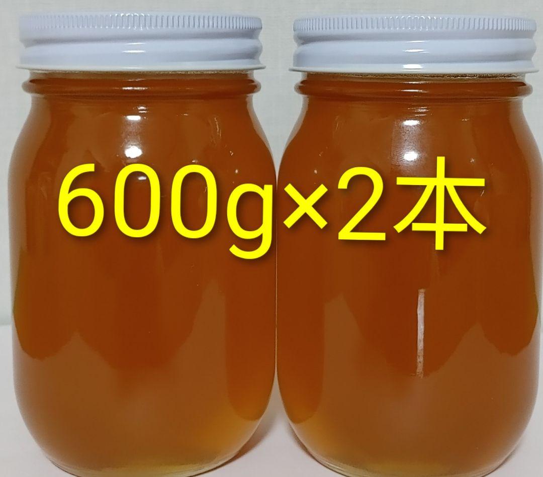 600g×2本　日本蜜蜂の蜂蜜[地蜜(山蜜)]天然100%