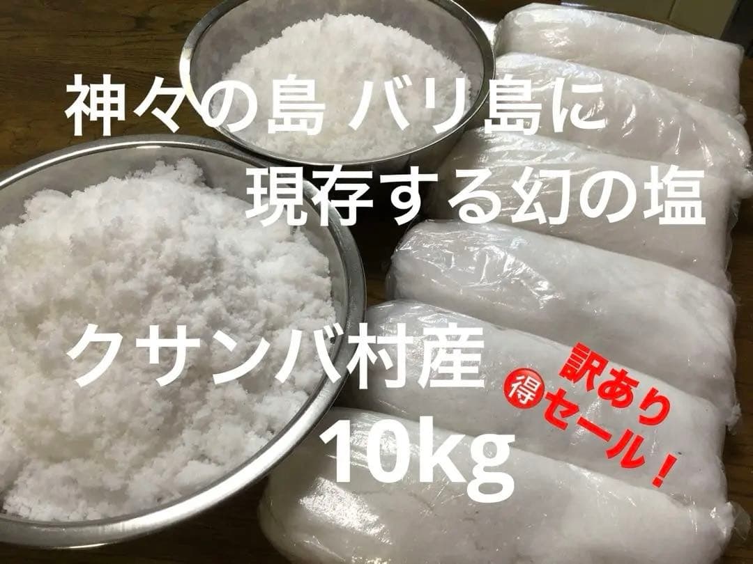 バリ島 クサンバの塩(完全天日塩)約10kg 【⚠️検品なし】1点限り