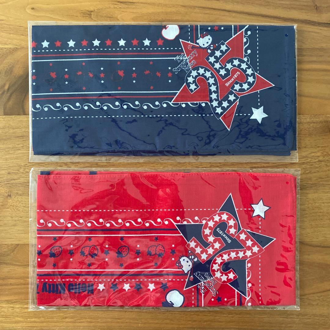 【超・超・超レア】【非売品】25thハローキティバンダナ ハガキ付き