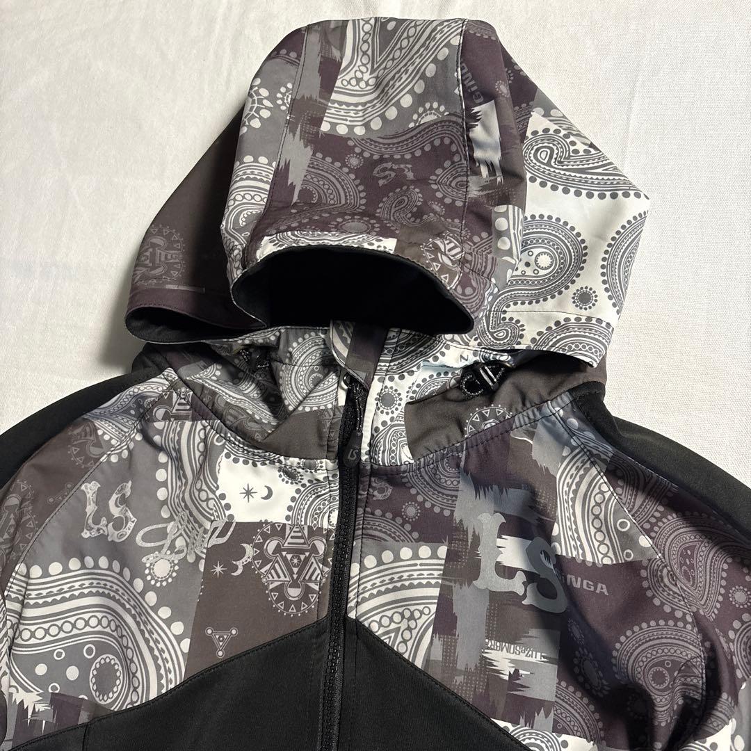 LUZ e SOMBRA ルースイソンブラ ペイズリー柄 切替ジップ パーカー