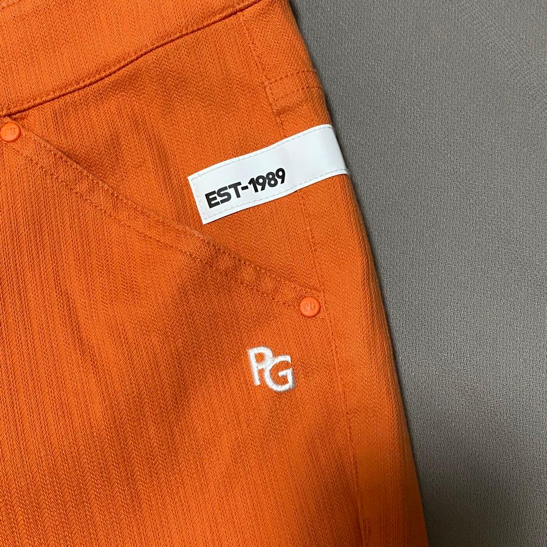 パーリーゲイツPG パワフルコットンストレッチドビーストライプロングパンツ S