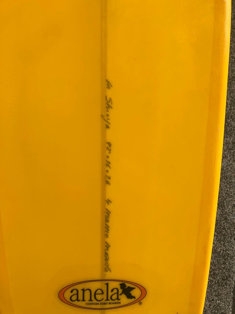 9'2 イエロー ロングボード 修理跡あり
