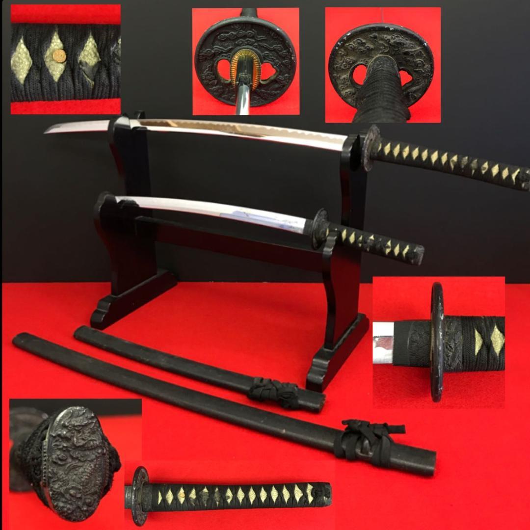 模造刀 刀 脇差 セット　全長105cm/70.5cm　刀装具 拵え