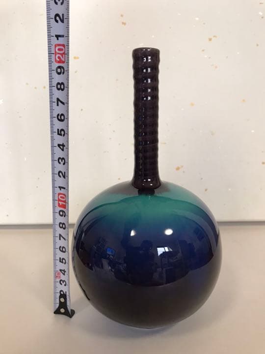 人間国宝　三代目徳田八十吉　花入　共箱共布　T39 本物保証