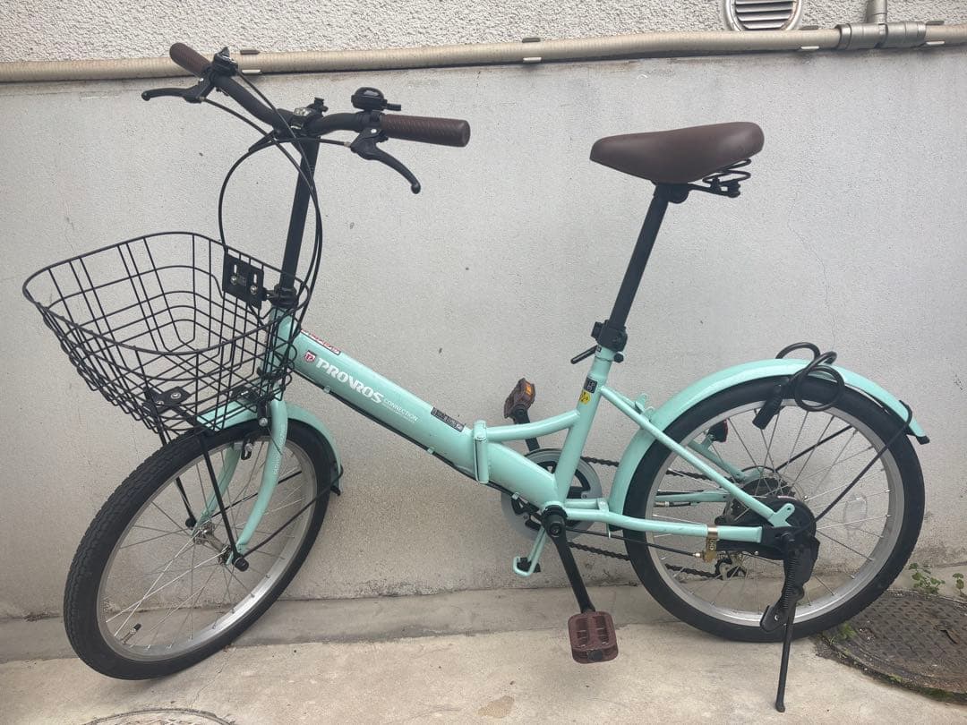 provros 折りたたみ自転車ミントグリーン