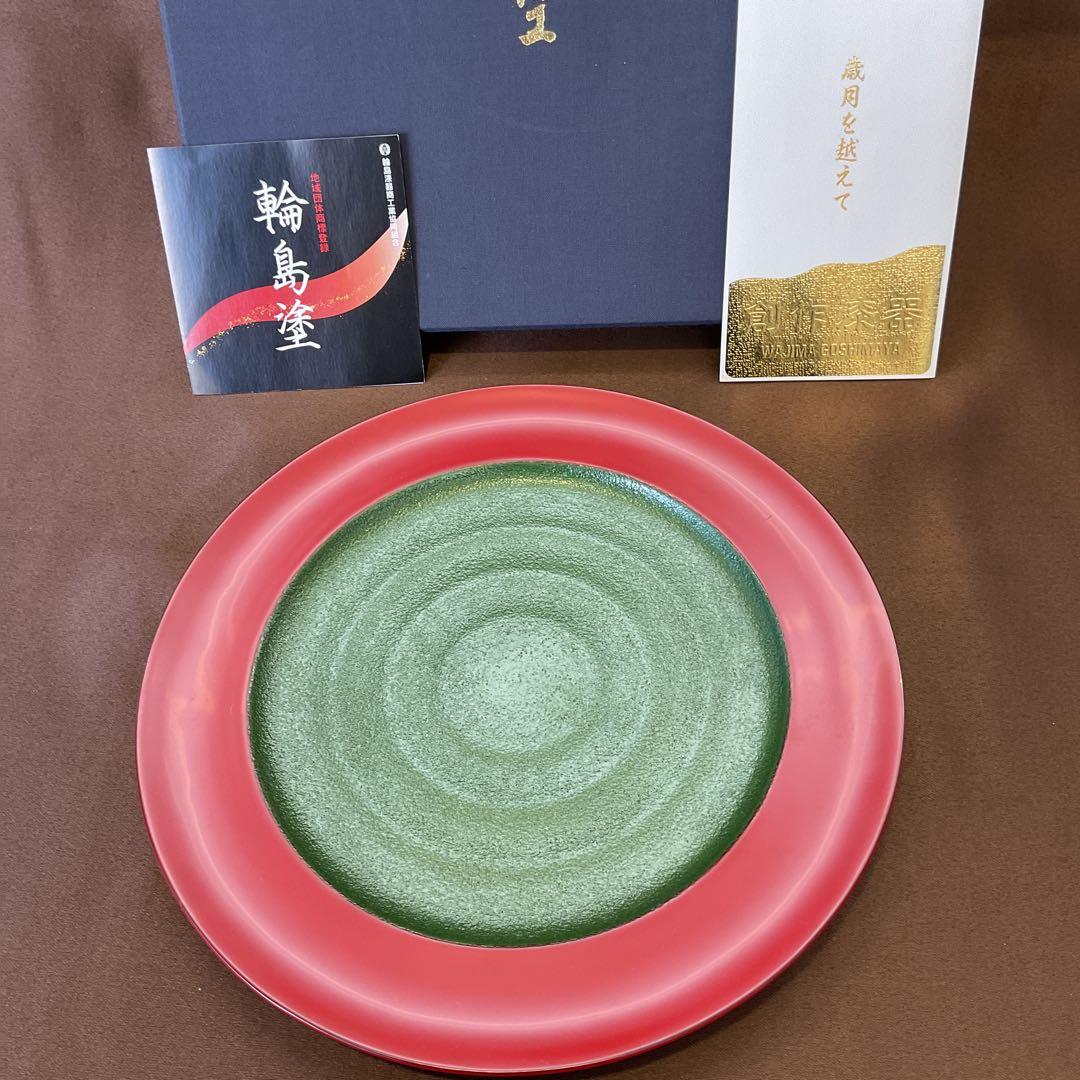 再値下げしました‼️輪島塗り　菓子盆　五島屋　　　　　1140