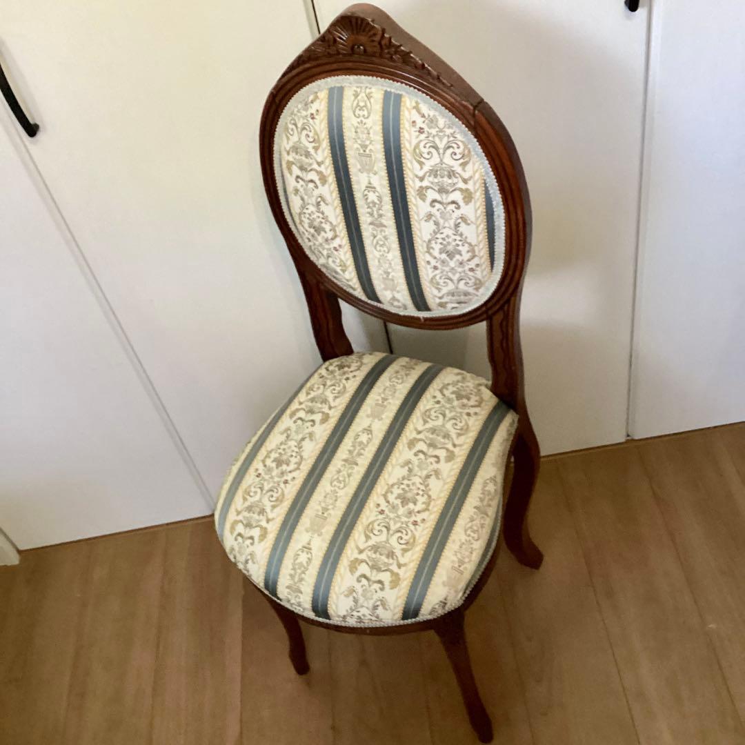 イタリア アンティーク ドールチェア ダイニングチェア 椅子 ロココ 姫系