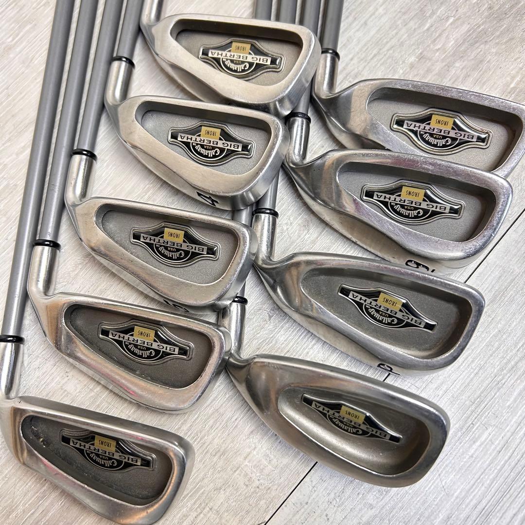 【メンズ右】キャロウェイ ビックバーサ アイアンセット 3-9 PW SW 9本