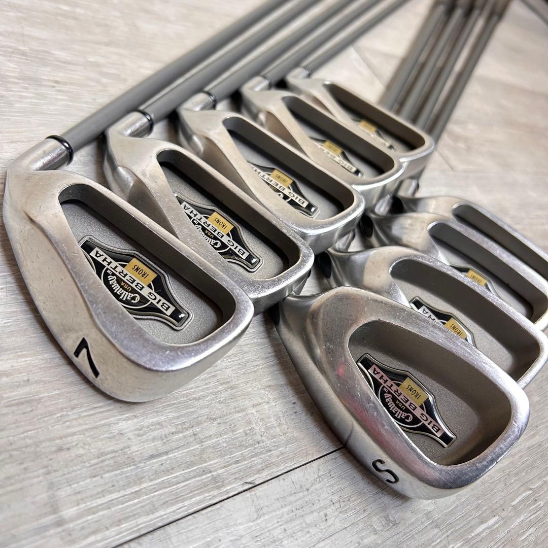 【メンズ右】キャロウェイ ビックバーサ アイアンセット 3-9 PW SW 9本