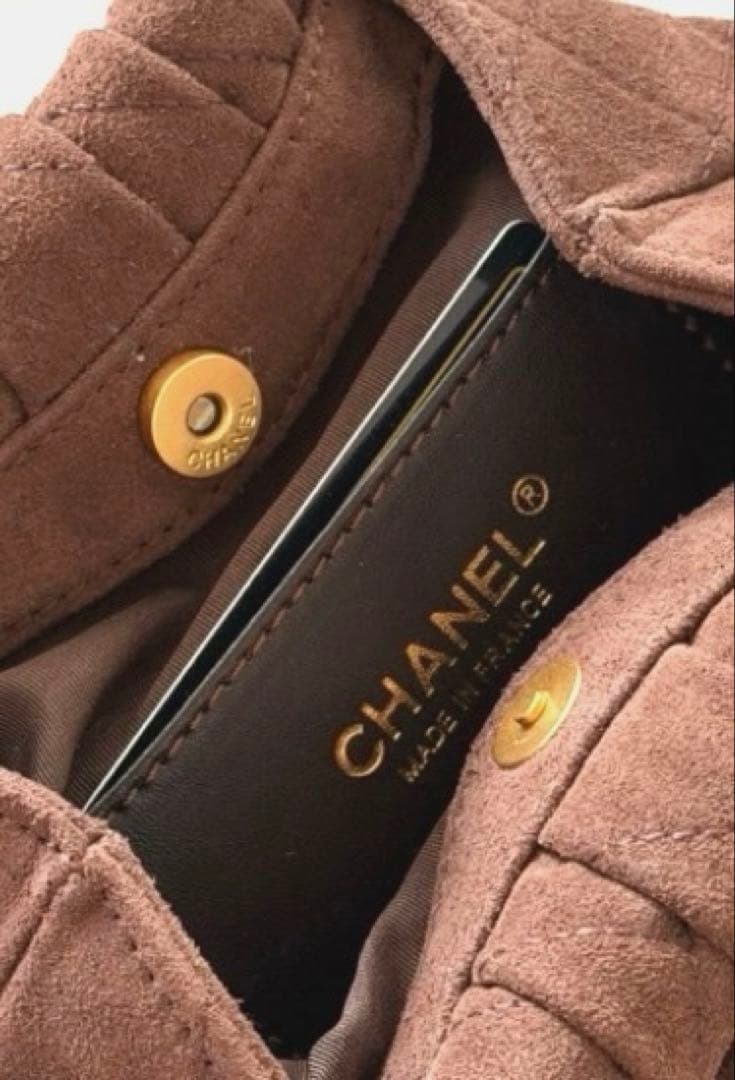 CHANEL ステッチトートバッグ　ブラウン　ノベルティ