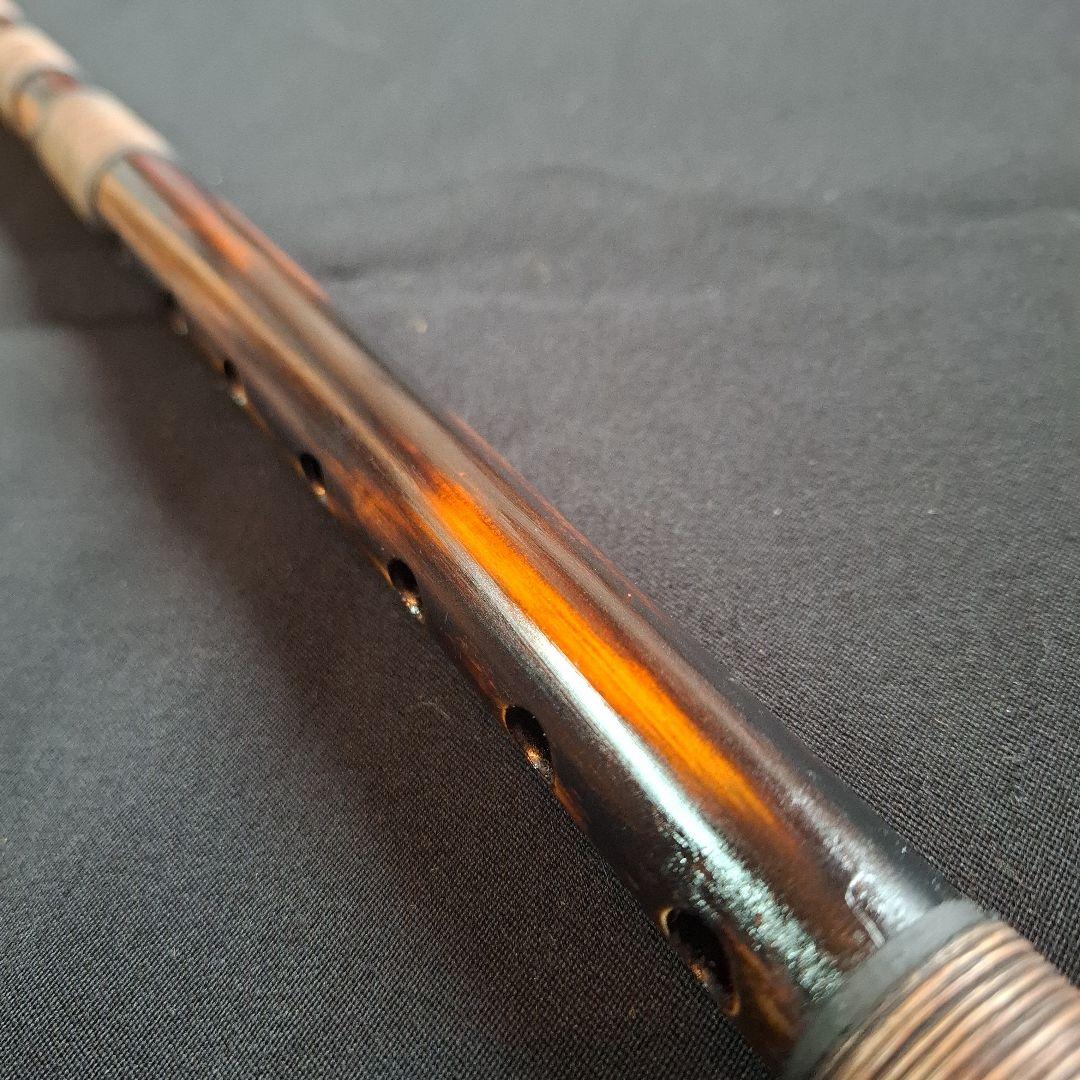 篠笛　古典調　3本調子　7穴　天地胴藤巻き　超鐵仕様