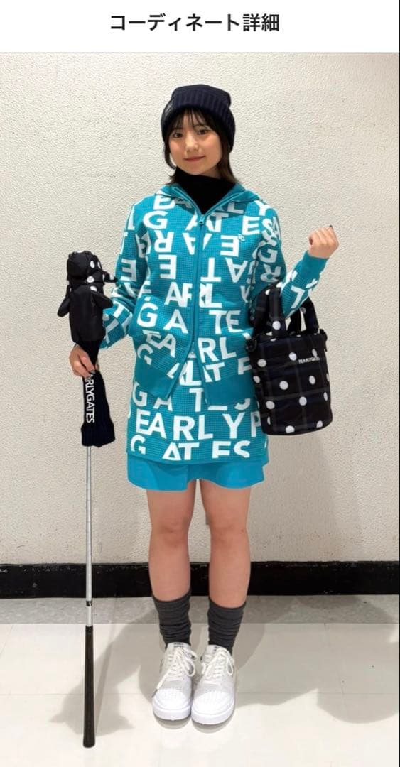 ☆新品未使用☆PEARLY GATES チェック×ドット柄 中綿カートバッグ