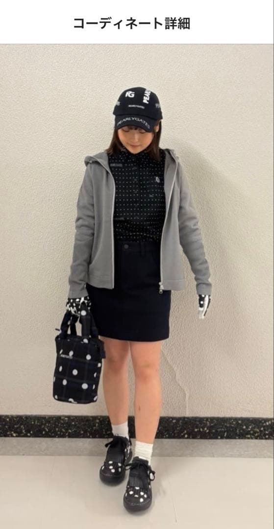 ☆新品未使用☆PEARLY GATES チェック×ドット柄 中綿カートバッグ