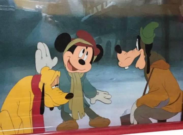 ディズニー【ミッキーの王子と少年】実際映画で使用された セル画　鑑定書付き